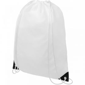 Oriole ryggsäck med dragsko och färgade hörn 5L Vit