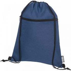 Ross RPET ryggsäck med dragsko 5L Melerad marinblå