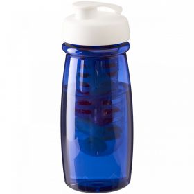 H2O Active® Pulse 600 ml sportflaska med uppfällbart lock och fruktkolv Blå