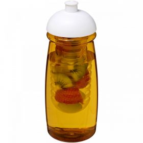 H2O Active® Pulse 600 ml sportflaska med kupollock och fruktkolv Gul