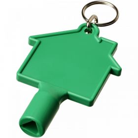 Maximilian husformad nyckelring med mätarskåpsnyckel Grön