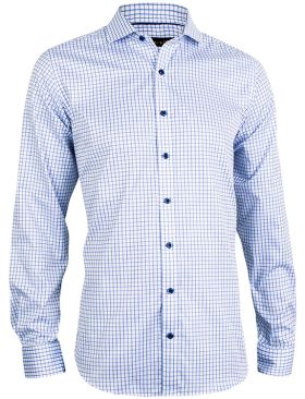 Exclusive Wide Check Business Shirt Vit