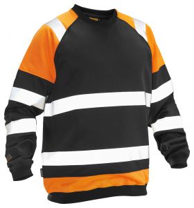 5124 Sweatshirt Varsel svart/orange