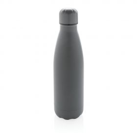 Vakuumisolerad enfärgad flaska i stainless steel grå