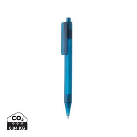 GRS RPET X8 transparent penna Blå