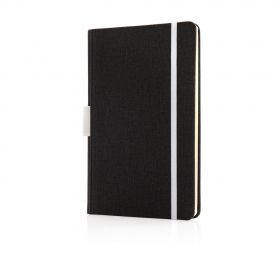 Deluxe A5 anteckningsbok med pennhållare vit