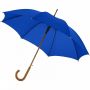 Kyle 23" automatiskt paraply med skaft och handtag i trä Blå
