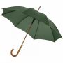 Kyle 23" automatiskt paraply med skaft och handtag i trä Grön