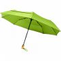 Bo 21" hopfällbart automatiskt paraply i återvunnen PET Limegrön