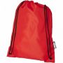 Oriole RPET ryggsäck med dragsko 5L Röd