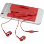 Wired öronsnäckor och telefonplånbok i silikon Röd