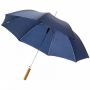 Lisa 23" automatiskt paraply med trähandtag Marinblå