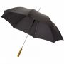 Lisa 23" automatiskt paraply med trähandtag Svart