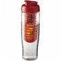 H2O Active® Tempo 700 ml sportflaska med uppfällbart lock och fruktkolv Vit