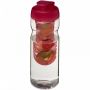 H2O Active® Base 650 ml sportflaska med uppfällbart lock och fruktkolv Vit