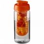 H2O Active® Octave Tritan™ 600 ml sportflaska med öppningsbart lock och fruktkolv Transparent