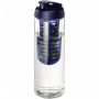 H2O Active® Vibe 850 ml sportflaska med uppfällbart lock och fruktkolv Transparent