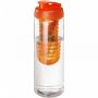 H2O Active® Vibe 850 ml sportflaska med uppfällbart lock och fruktkolv Transparent
