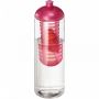 H2O Active® Vibe 850 ml sportflaska med kupollock och fruktkolv Transparent