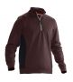 5401 Sweatshirt 1/2-zip brun/svart