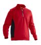 5401 Sweatshirt 1/2-zip röd/svart