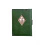 EXENTRI plånbok/korthållare i läder RFID-säker grön
