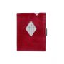 EXENTRI plånbok/korthållare i läder RFID-säker röd