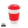 Återanvändningsbar kaffemugg 270ml Röd