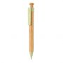 Bambupenna med vetestråclip ljus grön
