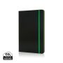 Anteckningsbok Deluxe - hårt omslag - färgade kantsidor - A5 Grön
